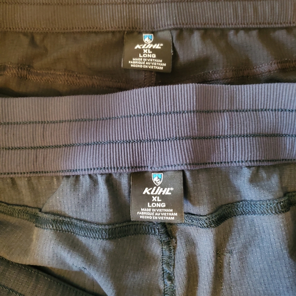 Kuhl - 2 pair, size XL Tall hiking pants. Excellent Condition SUPER Quality